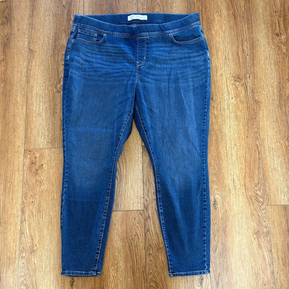 Signature by Levi Strauss Gold Totally Shaping Pull-On Skinny Jeans Blue 37x30